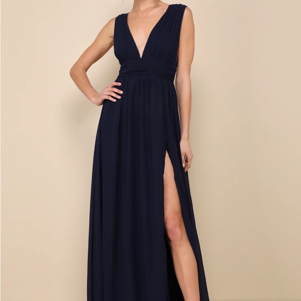 Lulu's Deep Blue Maxi Dress